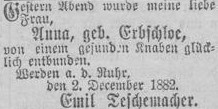 Teschemacher, Sohn 1
